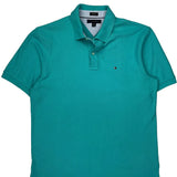 Tommy Hilfiger Polo Shirt - XL Green Cotton