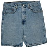 505 Levis Denim Shorts - 34W 10L Light Wash Cotton