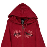 Motorcycle Harley Davidson Graphic Hoodie - Small Red Cotton