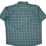 Lee Checked Short Sleeve Shirt - XL Blue Cotton Blend