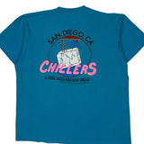 San Diego Ca Chillers Fruit Of The Loom Single Stitch T-Shirt - XL Blue Cotton