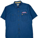 Carhartt Short Sleeve Shirt - Large Blue Cotton
