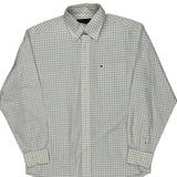 Tommy Hilfiger Checked Shirt - Medium White Cotton