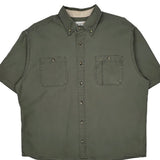 Carhartt Short Sleeve Shirt - 2XL Green Cotton
