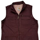 Carhartt Vest - Large Burgundy Cotton