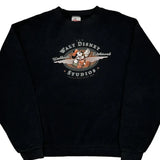 Made In USA Disney Graphic Sweatshirt - Medium Black Cotton Blend