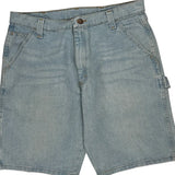 Wrangler Cargo Denim Shorts - 34W 10L Light Wash Cotton