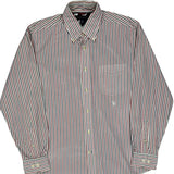 Tommy Hilfiger Striped Shirt - Medium Multicoloured Cotton