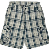 Lee Checked Cargo Shorts - 29W 9L Blue Cotton