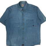 Dickies Denim Shirt - 2XL Blue Cotton