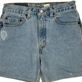 Levis Boot Cut Denim Shorts - 28W 10L Light Wash Cotton