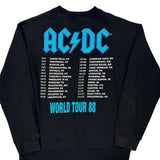 Ac/Dc Band Sweatshirt - Small Black Cotton
