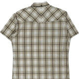 Quiksilver Checked Short Sleeve Shirt - Large Brown Cotton