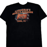 Harley Davidson Graphic T-Shirt - XL Black Cotton