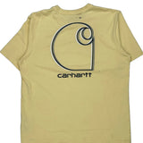 Carhartt Graphic T-Shirt - Large Yellow Cotton