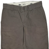Dickies Slim Fit Chino Shorts - 32W 9L Grey Polyester Blend