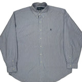 Blake Ralph Lauren Striped Shirt - XL Blue Cotton