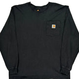 Carhartt Long Sleeve T-Shirt - Large Black Cotton