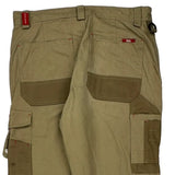 Unbranded Double Knee Cargo Trousers - 33W 32L Khaki Cotton