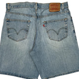Levis Denim Shorts - 36W 10L Light Wash Cotton