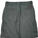Dickies Cargo Shorts - 34W 10L Grey Cotton Blend