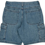 Wrangler Cargo Denim Shorts - 33W 9L Blue Cotton