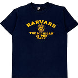 Harvard Champion Single Stitch T-Shirt - Large Navy Cotton