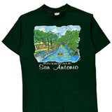 Riverwalk San Antonio Anvil Single Stitch T-Shirt - Large Green Cotton