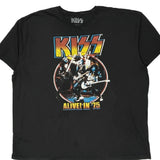 Kiss Band T-Shirt - 3XL Black Cotton