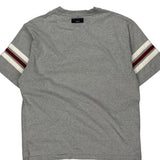 Tommy Jeans Striped T-Shirt - Large Grey Cotton