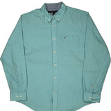 Tommy Hilfiger Shirt - Large Green Cotton