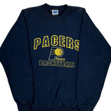 Pacers Basketball Nba Graphic Sweatshirt - Large Yellow Cotton Blend