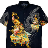 Boom X Graphic Hawaiian Shirt - 2XL Navy Polyester