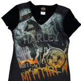 Harley Davidson Graphic T-Shirt - Large Multicoloured Cotton