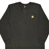 Carhartt Long Sleeve T-Shirt - 2XL Black Cotton