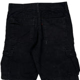 Levis Cargo Shorts - 36W 11L Black Cotton