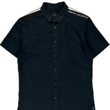 Armani Exchange Slim Short Sleeve Shirt - Medium Black Cotton