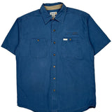 Carhartt Short Sleeve Shirt - Large Blue Cotton