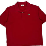 Lacoste Polo Shirt - 2XL Red Cotton