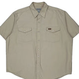 Carhartt Short Sleeve Shirt - XL Beige Cotton