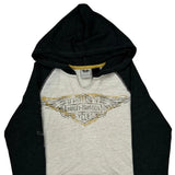 Harley Davidson Hoodie - Medium White Cotton Blend