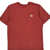 Carhartt T-Shirt - Large Red Cotton