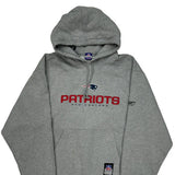 New England Patriots Reebok Nfl Hoodie - Medium Gray Cotton