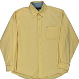 Tommy Hilfiger Shirt - Large Yellow Cotton