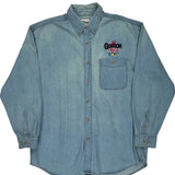 Jeff Gordon Chase Authentics Nascar Denim Shirt - Large Light Wash Cotton