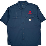 Millennium Machinery Carhartt Short Sleeve Shirt - Large Blue Cotton
