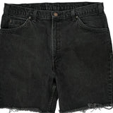 Levis Denim Shorts - 35W UK 16 Black Denim
