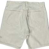 Levis Denim Shorts - 30W 8L White Cotton