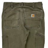 Carhartt Double Knee Carpenter Trousers - 32W 29L Khaki Cotton