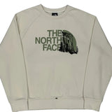 The North Face Graphic Sweatshirt - Large Cream Cotton